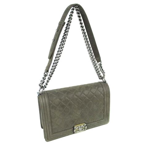 chanel boy khaki|Chanel boys bag size.